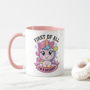 Sassy sulky unicorn tasse