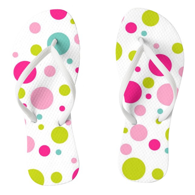Sassy Summer Polka Dot Flip Flops (Fußbett)
