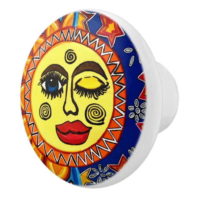 Sassy Sun Keramik Knob Keramikknauf (Rechts)