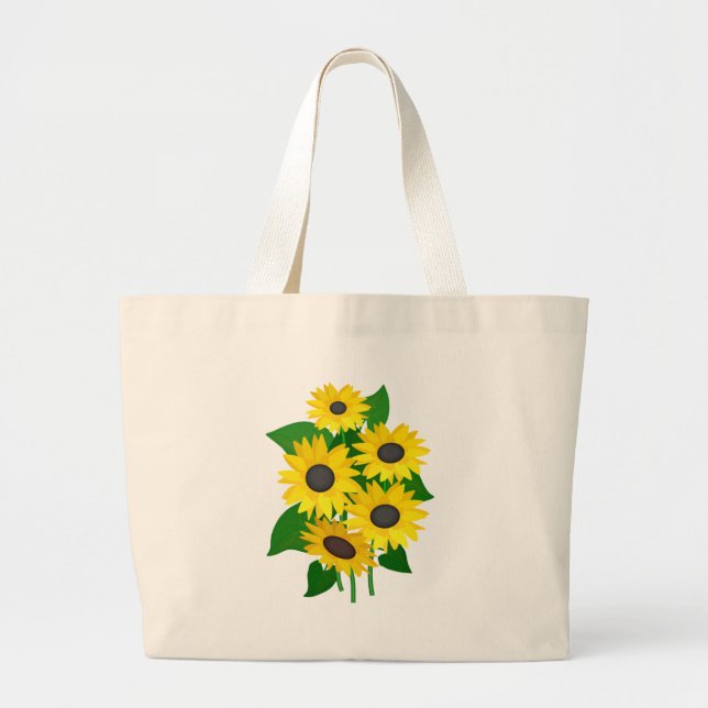Sassy Sunblumen Tote Bag Jumbo Stoffbeutel (Vorne)