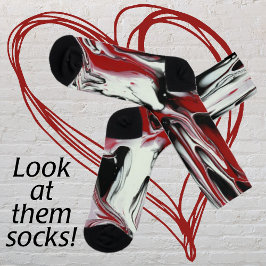 SASSY UND HEY RED SCHWARZ-WEISS FIERY SOCKEN