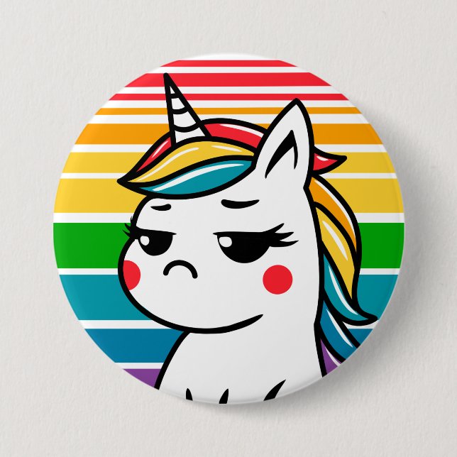 Sassy Unicorn Button - Sparkasse mit Höhenlage (Vorderseite)