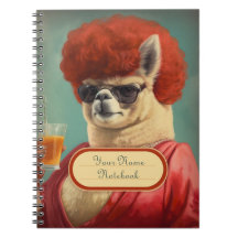 Sassy Vintage Funny Llama Carnet spiral