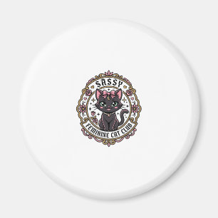 Sassy Weibliche Katze Lustiges Katzenliebhaber-Des Magnet