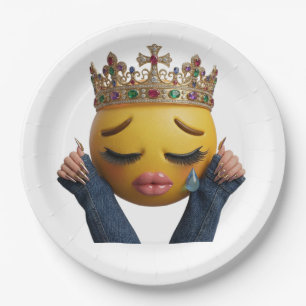 Sassy Weinen Emoji Party Ballon - Dramatischer Geb Pappteller