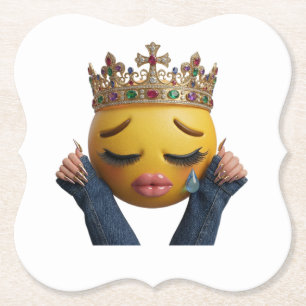 Sassy Weinen Emoji Party Ballon - Dramatischer Geb Untersetzer