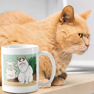 Sassy Weiße Orange Süße Katze Kitty Zuhause Humor Kaffeetasse