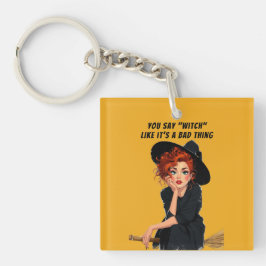 Sassy Witwe Halloween Design Schlüsselanhänger