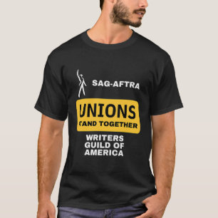 SAT-Aftra-Gewerkschaften stehen zusammen mit Schri T-Shirt