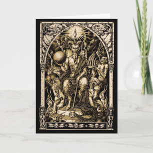 Satan a couronné la carte de voeux de solstice