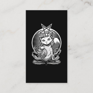 Satan Cat Fortune Teller Witchy Goth Kitten Visitenkarte