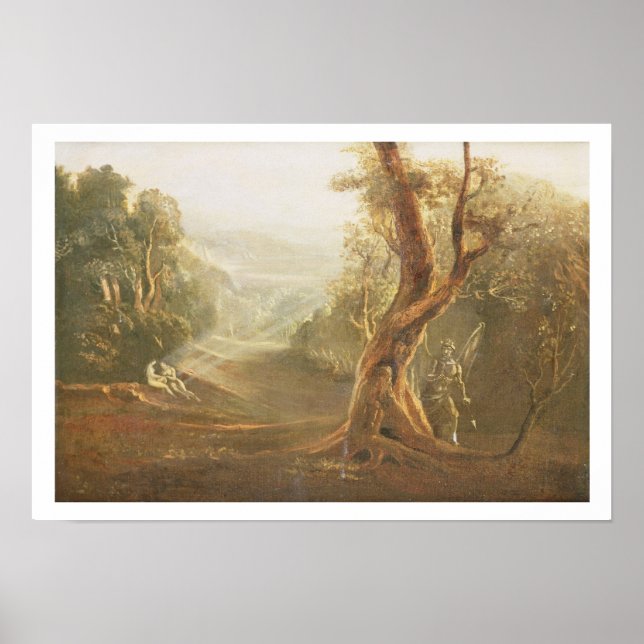Satan Contemplating Adam and Eve in Paradise, aus Poster (Vorne)