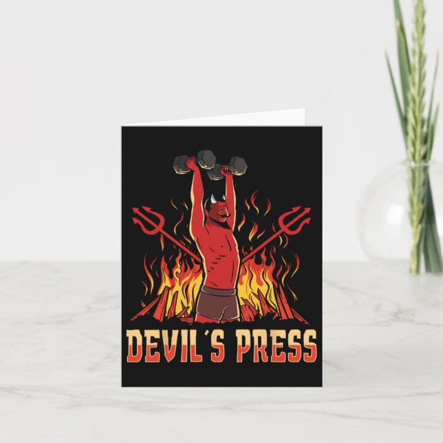 Satan Devil's Press-Bodybuilding Karte (Vorderseite)