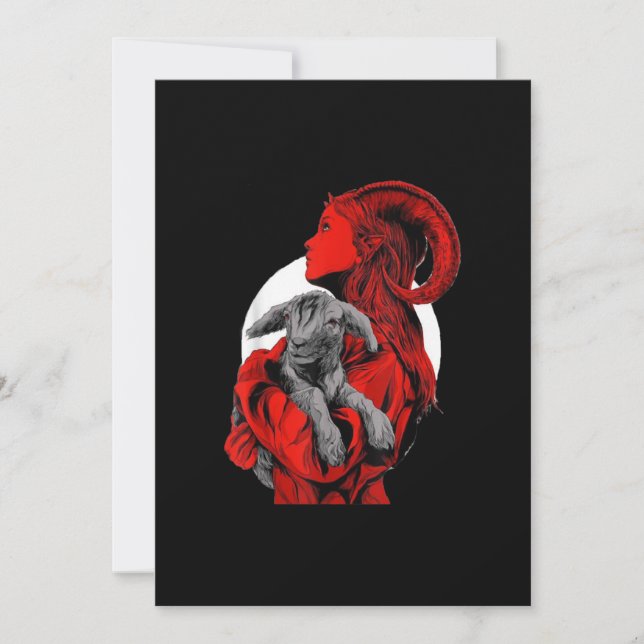 Satan Goat Gift Feiertagskarte (Vorderseite)