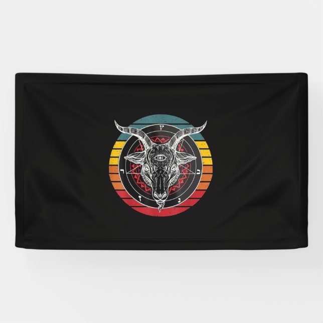 Satan Goat, Ziegengeschenk Banner (Horizontal)