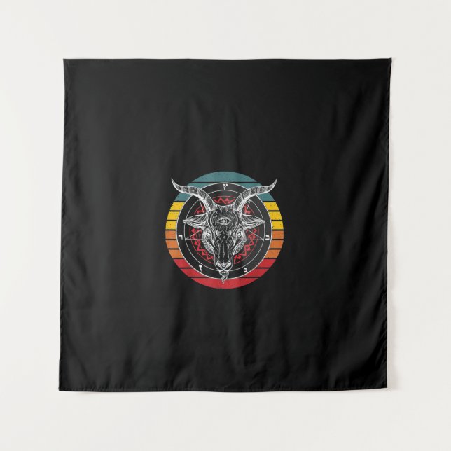 Satan Goat, Ziegengeschenk Wandteppich (Vorderseite)