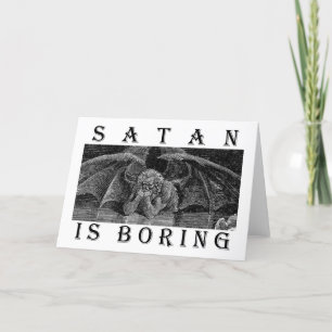 SATAN is BORING Bulk Karte