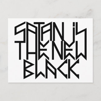 Satan ist die neue schwarze Nr.3 (schwarz) Postkarte