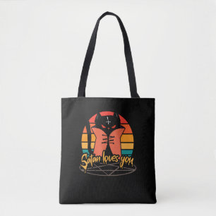 Satan Liebe dich für den schwarzen Katzenliebhaber Tasche