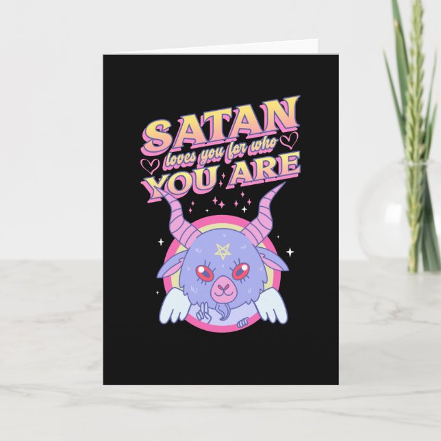 Satan Liebe Ihnen für wen Sie eine geklappte Grußk Karte (Vorderseite)