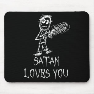 Satan Lieben Sie Halloween Kostümwortdesign Mousepad