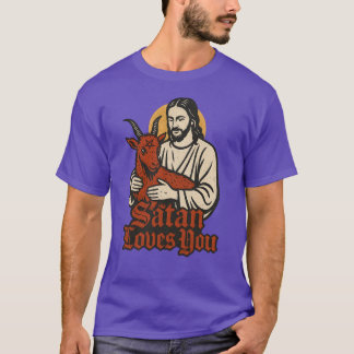 Satan Lieben Sie Satanischer dunkler Spaß T-Shirt