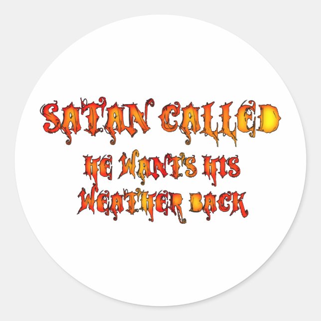 Satan namens "Hitzewelle" 2011 Runder Aufkleber (Vorderseite)