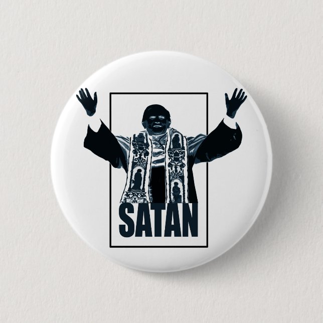 SATAN Papst Button (Vorderseite)