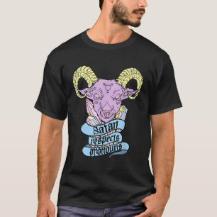 Satan respektiert Pronouns 2023 Trans Flag Transge T-Shirt