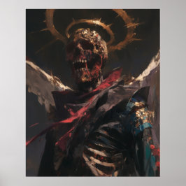Satan Saint Hyper Realism Ölgemälde P Poster