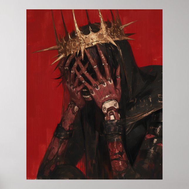 Satan Saint Hyper Realism Ölgemälde P Poster (Vorne)