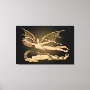 Satan u. ausgedehnte Leinwand-Grafik Eves 36x24 Leinwanddruck