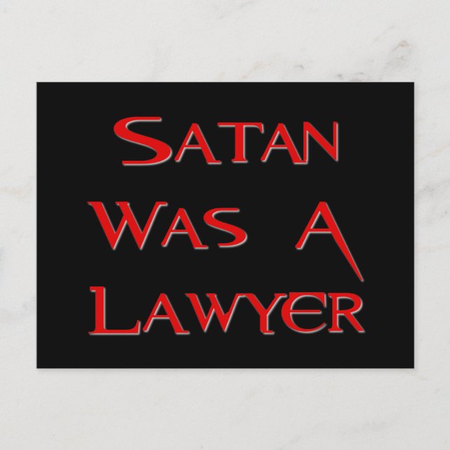 Satan war Anwalt Postkarte (Vorderseite)
