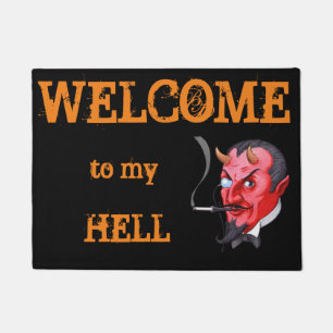 satan Willkommen Fußmatte