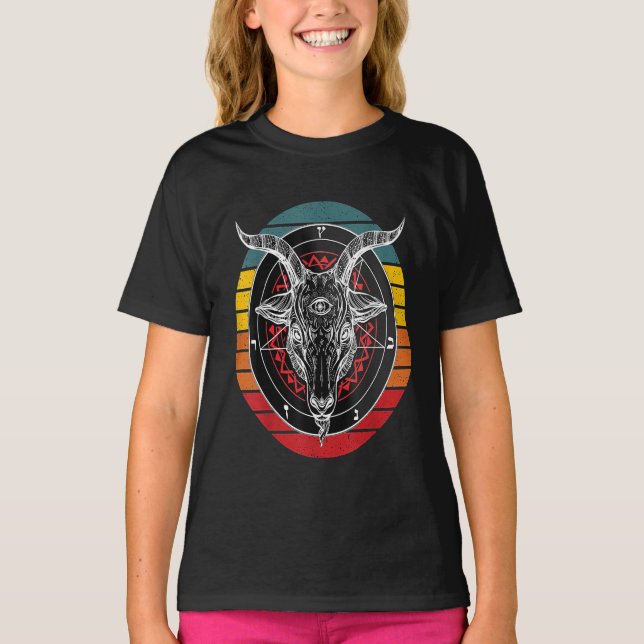 satan ziat|Geschenk für Ziegenliebhaber T-Shirt (Vorderseite)