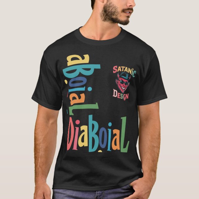 Satanic Design Basic Dark T - Shirt 👕 ✅ (Vorderseite)