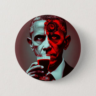 Satanic Obama trinkt das Blut von America Square S Button
