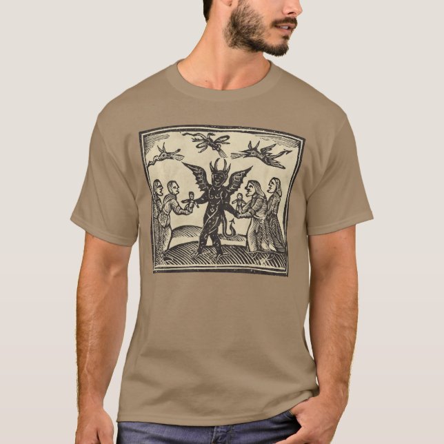 Satanic Occult Sacrifice Goth Horror Aesthetic Woo T-Shirt (Vorderseite)