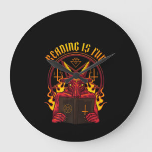 Satanic Pagan Goat Premium Große Wanduhr