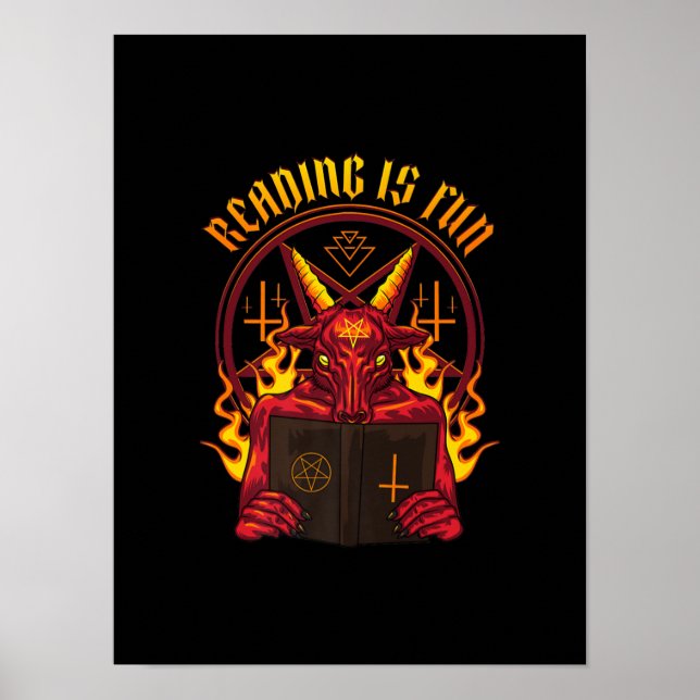 Satanic Pagan Goat Premium Poster (Vorne)
