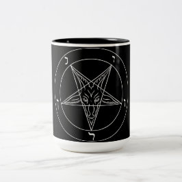 Satanic Pentagram Zweifarbige Tasse