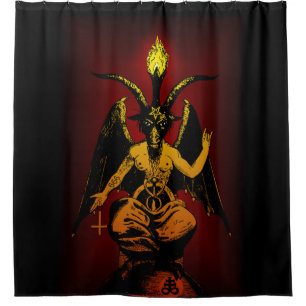 Satanische Ziege ENORMES 6' x6 Tapisserie Duschvorhang