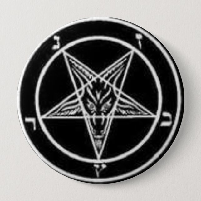 satanischer Pentagram Button (Vorderseite)