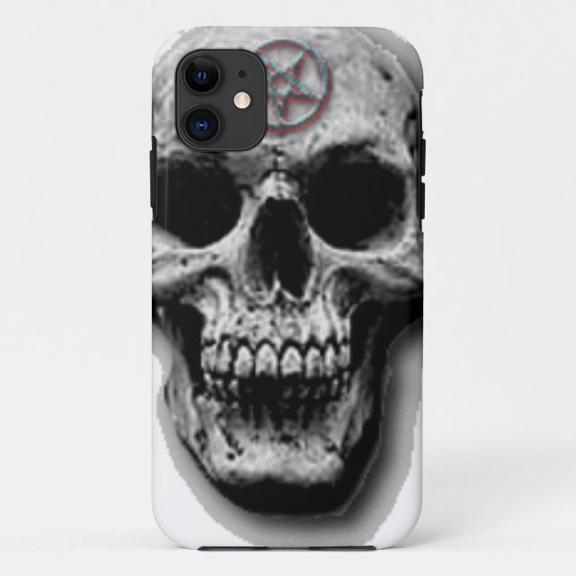 Satanischer schlechter Schädel-Entwurf Case-Mate iPhone Hülle (Rückseite)