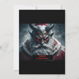 Satanischer Weihnachtsmann Feiertagskarte