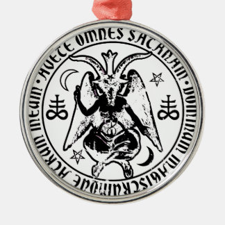 Satanisches Baphomet Silbernes Ornament