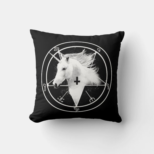 Satanisches Einhorn-Kissen Kissen (Vorderseite)