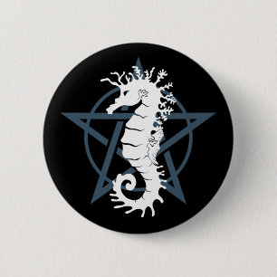 Satanisches Seepferd Button
