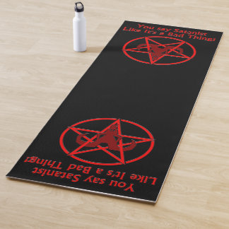 Satanist Bad Tharks Spaß Ziege Pentagramm Yogamatte