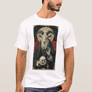 Satantic Goat Art Nouveau Tarot Card 808s T - Shir T-Shirt